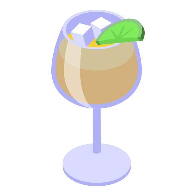 Vector bar shot icon isometric vector tequila glass drink party