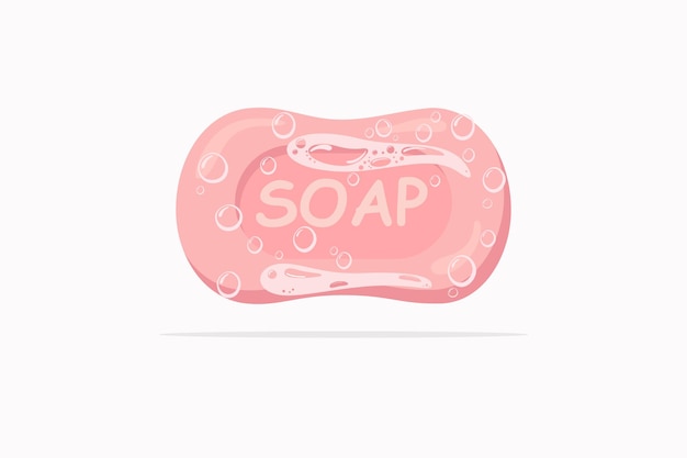 Bar Soap with foam isolated on white