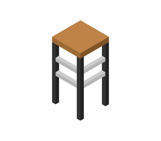 Bar stool isometric