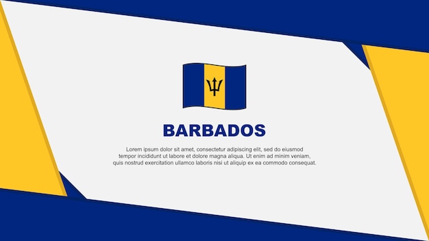 Barbados Flag Abstract Background Design Template Barbados Independence Day Banner Cartoon Vector Illustration Barbados Independence Day