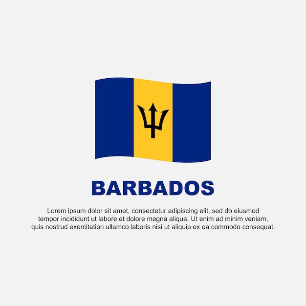 Barbados flag background design template barbados independence day banner social media post barbados background