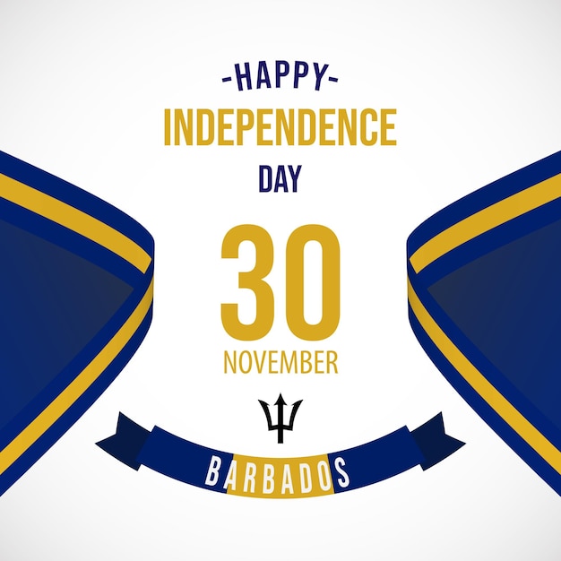 Barbados independence day celebration vector design template