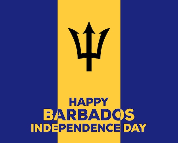 Vector barbados independence day design with text