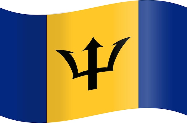 Национальный флаг Барбадоса в векторе