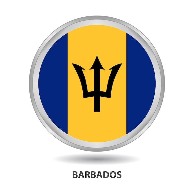 Barbados vlag badge, pictogram, knop, vector serie