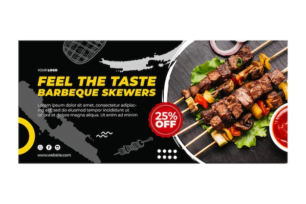 Vector barbecue banner template