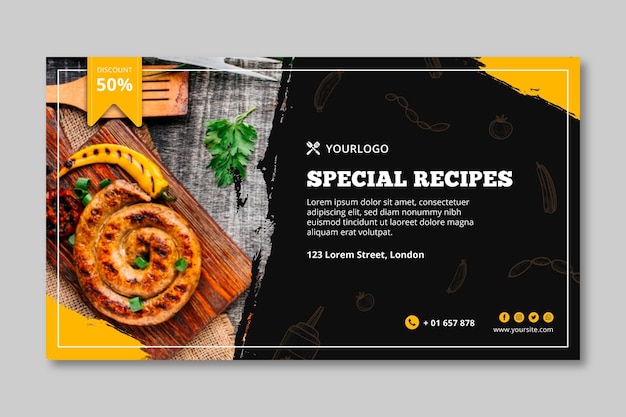 Vector barbecue banner template