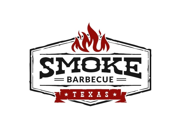 Logo del bar barbecue e del ristorante grill