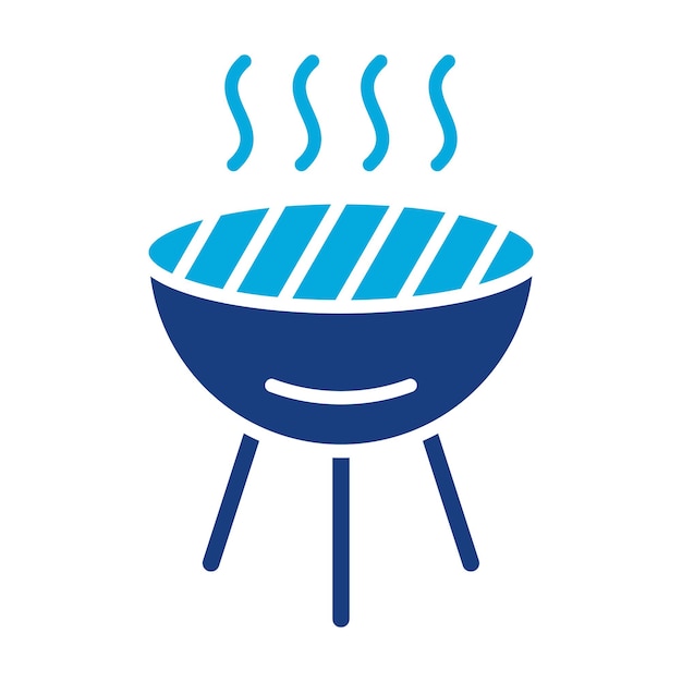 Barbecue Duotone Illustration