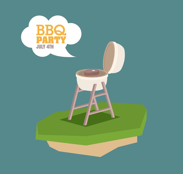 Barbecue flat style design vector