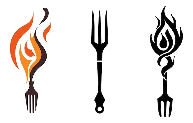 Barbecue Fork Flat illustration Bbq Fork vector