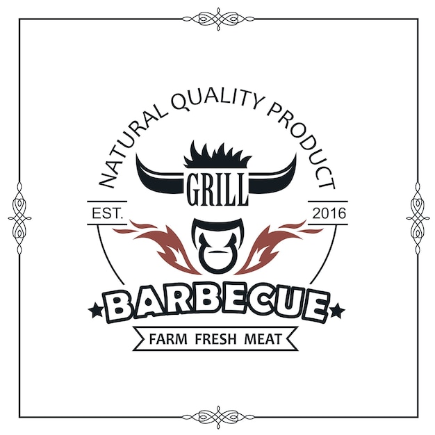 Barbecue grill embleem