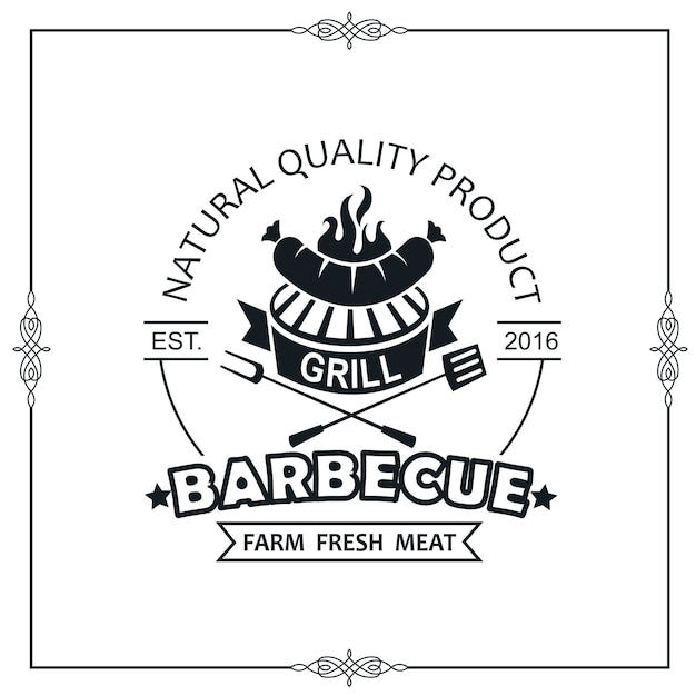 barbecue grill emblem