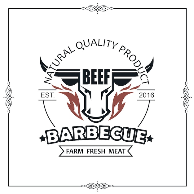 Barbecue grill emblem