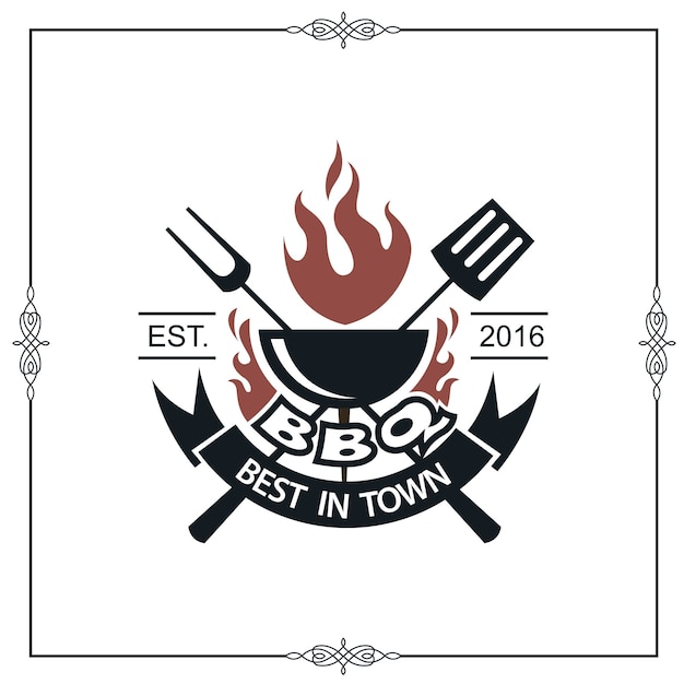 barbecue grill emblem