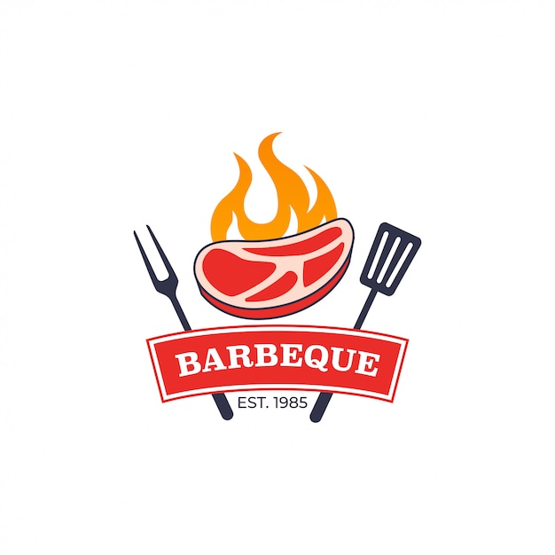 Barbecue Grill Logo Template