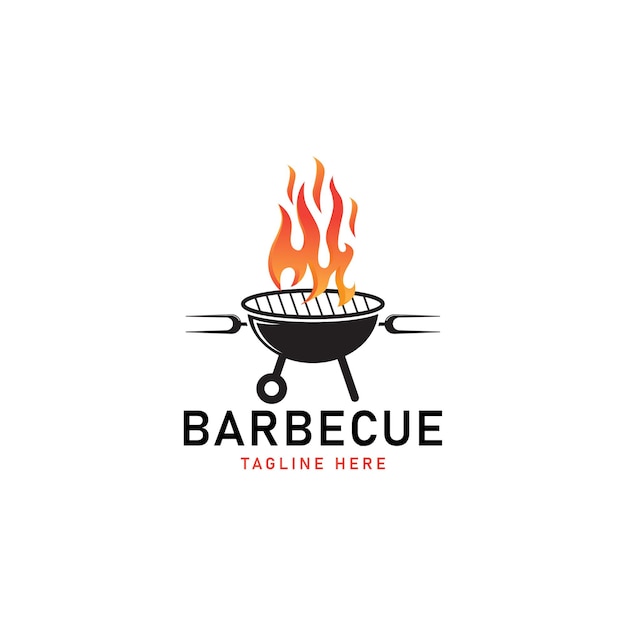 Illustrazione vettoriale del logo della griglia del barbecue