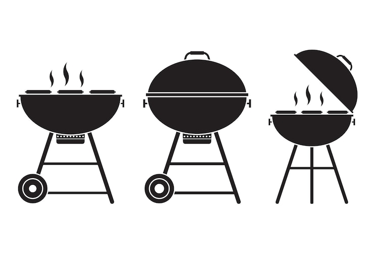 Vector barbecue grill vector icon