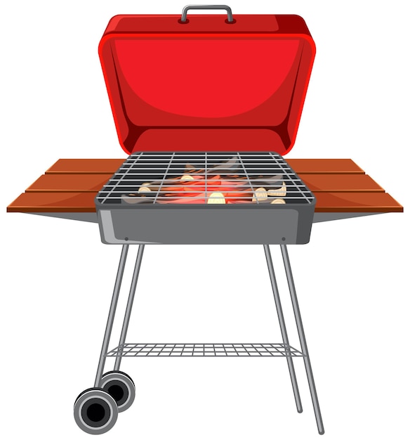 Vector barbecue grill on white background