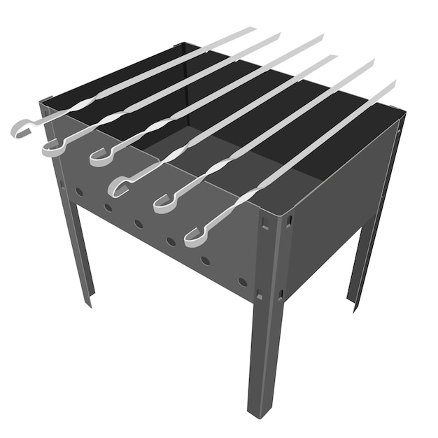 Barbecue grill on a white background