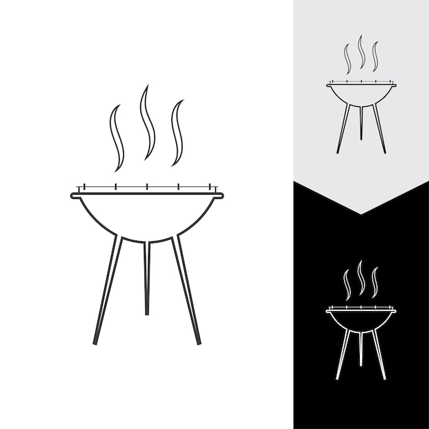 Illustrazione vettoriale dell'icona del barbecue