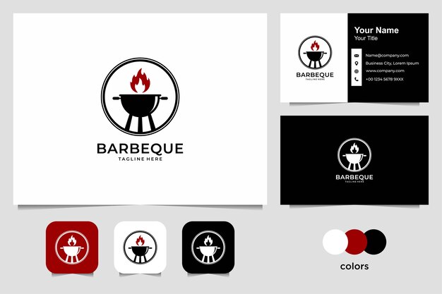 Barbecue logo design and business card