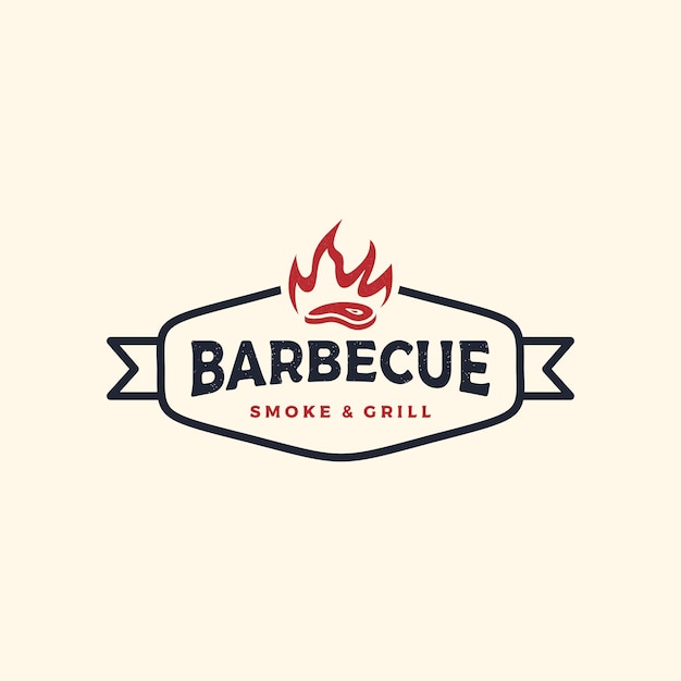 Vector barbecue logo ontwerp vectorillustratie