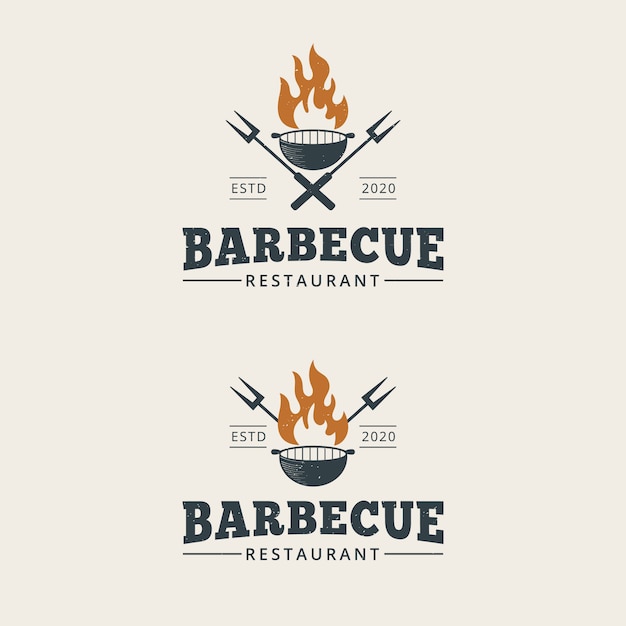 Barbecue logo template