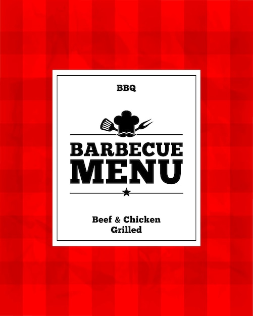 Barbecue menu Beef and chicken grilled