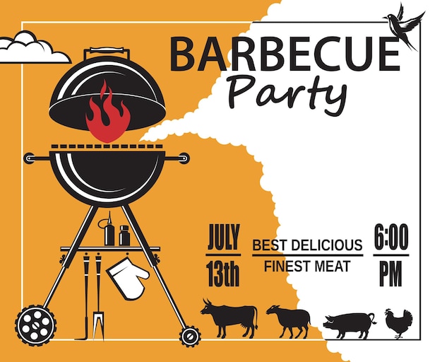 Invito a una festa barbecue