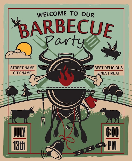 Invito a una festa barbecue