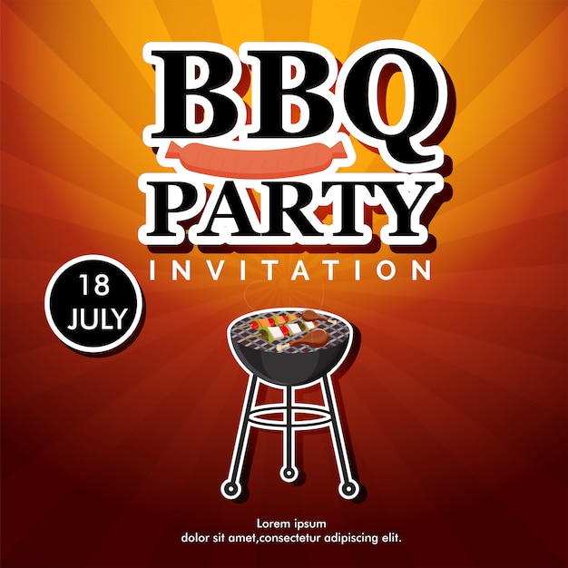 Vector barbecue poster