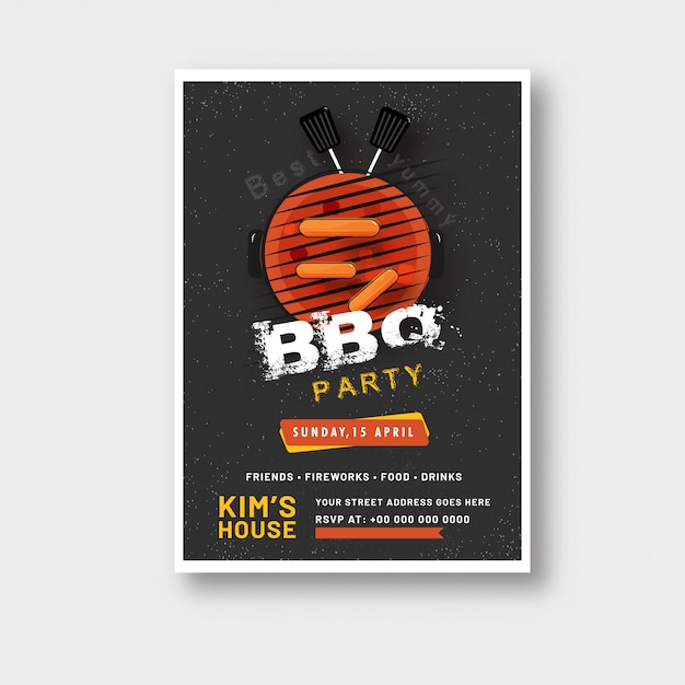 Vector barbecue poster