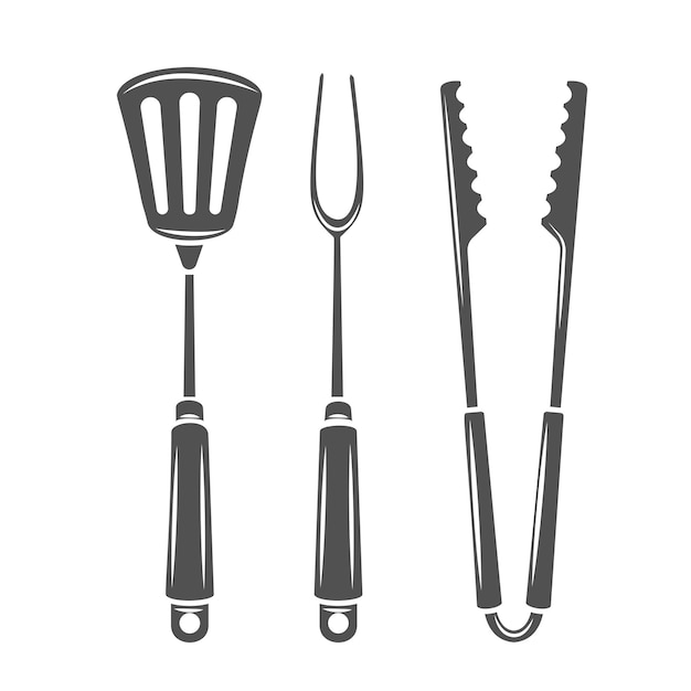 Barbecue tools silhouet glyph icon