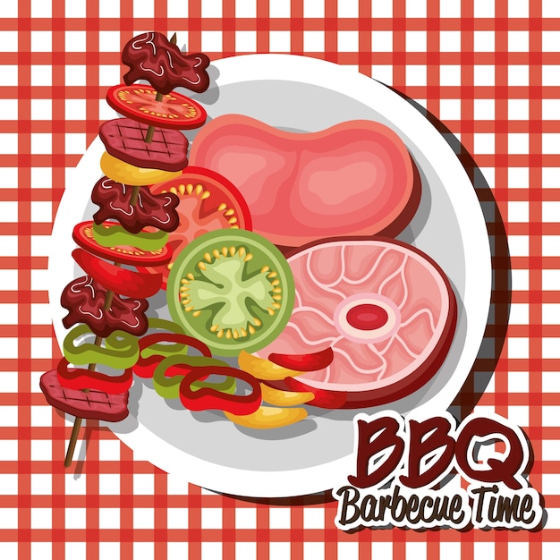 Barbecue vlees beste vector illustratie ontwerp