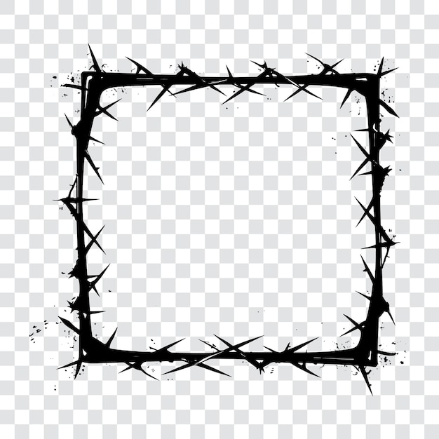 Vector barbed wire frame vector