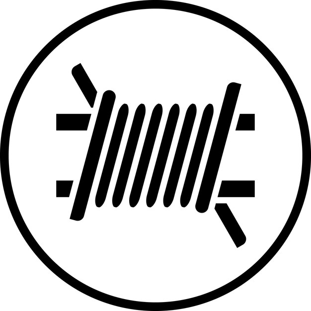 Vettore stile dell'icona del filo spinato