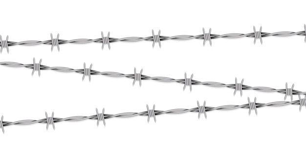 Barbed wire isolated