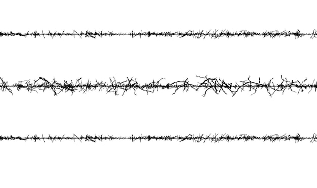 Filo spinato modello senza cucitura vettoriale vintage recinzioni di filo spinoso grunge barriere di confine spinato