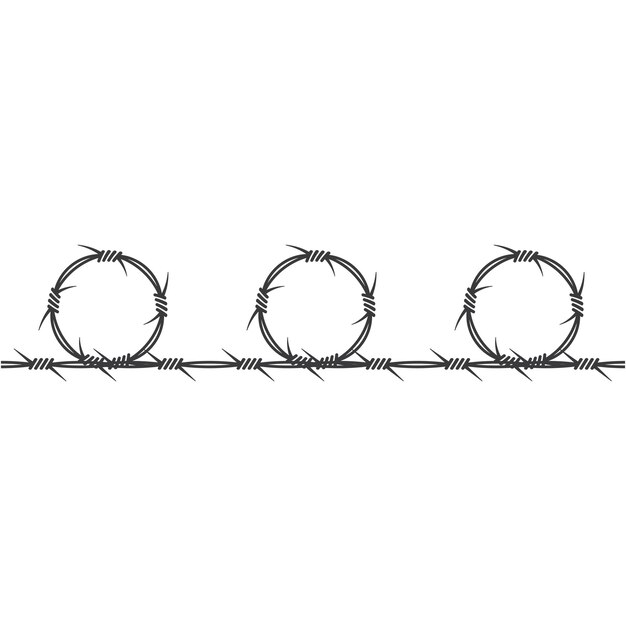 Barbed wire vector illustration design template