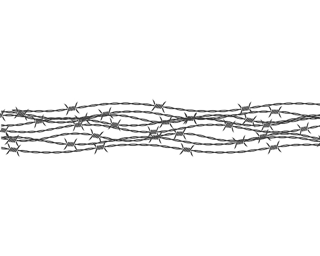 Vettore illustrazione vettoriale di filo spinato