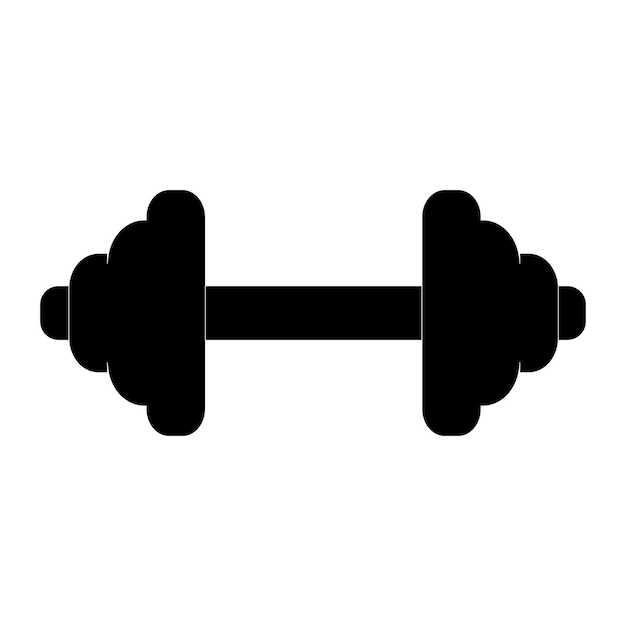 Barbell icon logo vector design template