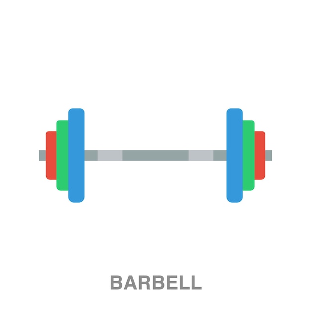 Barbell illustratie op transparante achtergrond