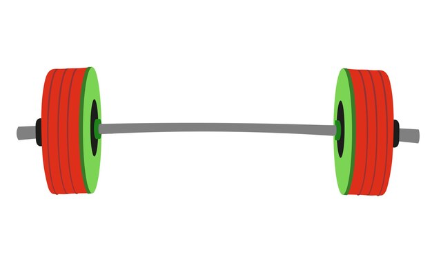 Vector barbell in vlakke stijl barbell voor training in vector