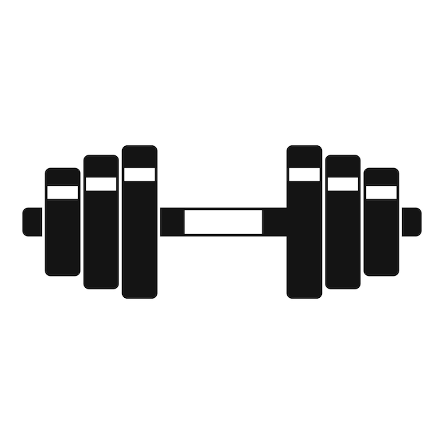 Barbell-pictogram Eenvoudige illustratie van barbell vectorpictogram voor web