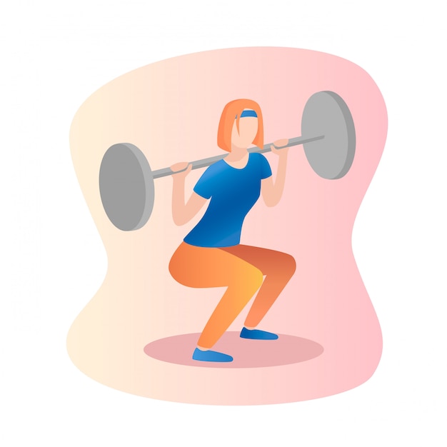 Vector barbell squat women