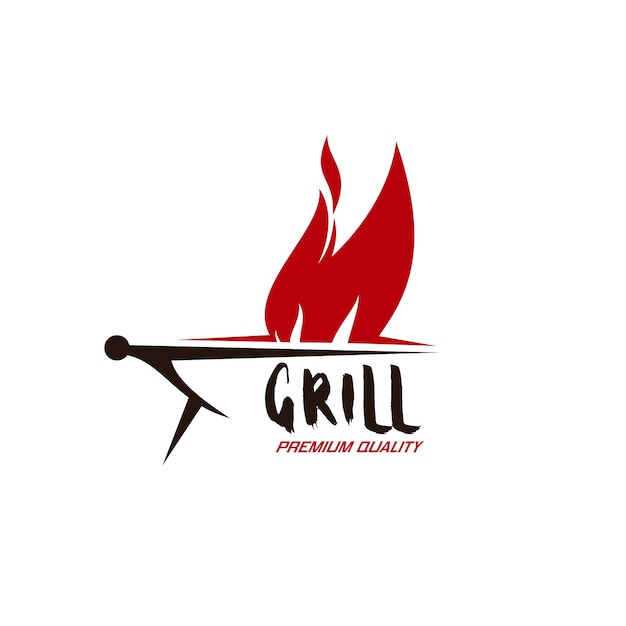 Barbeque café grill bar grafische vector icoon