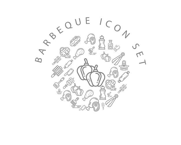 Disegno dell'icona del barbecue