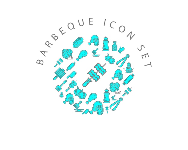 Disegno dell'icona del barbecue