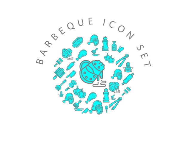 Disegno dell'icona del barbecue